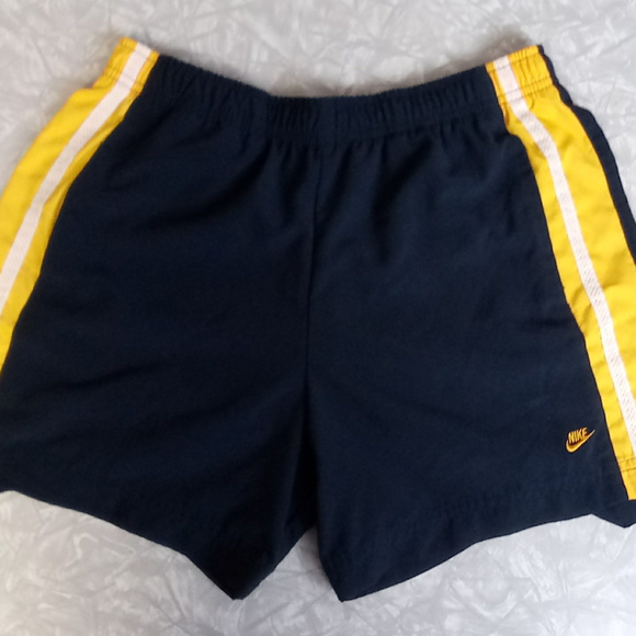 blue and yellow nike shorts